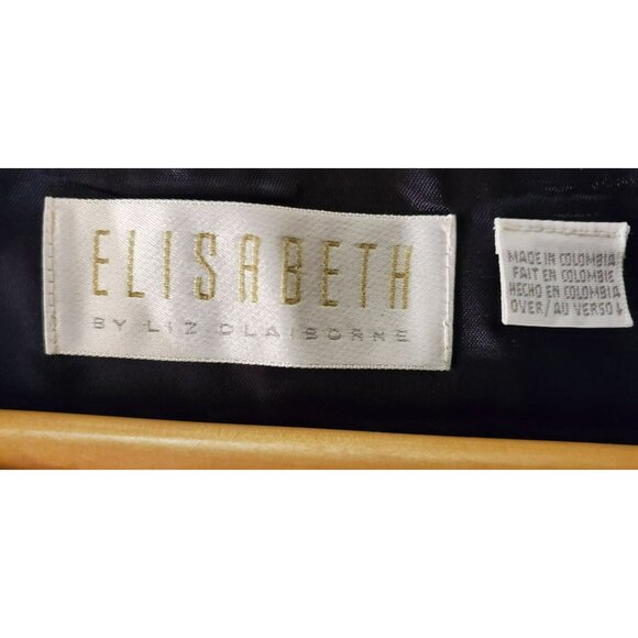 Vintage Elisabeth By Liz Claiborne Blue Patterned Button Up Vest NWT 1990s - Picture 3 of 4